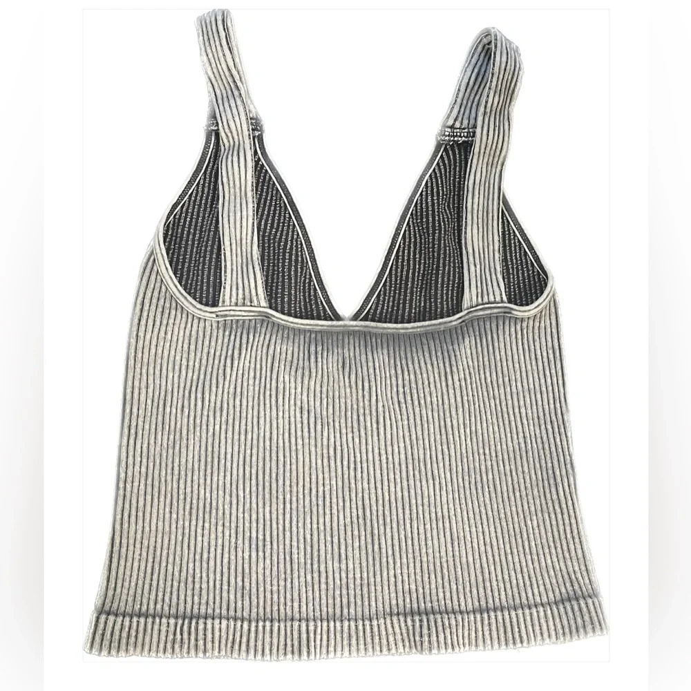 NWOT Intimately Free People Washed Seamless Crop Top X-Small/Small Washe…